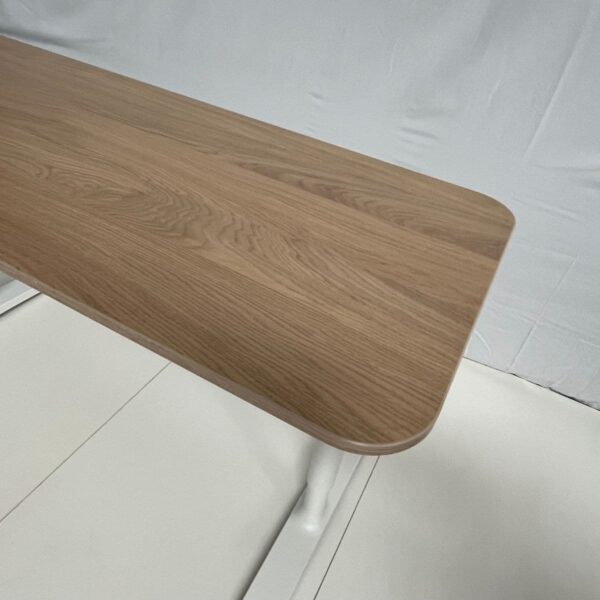 Bureau droit blanc et bois – Image 2