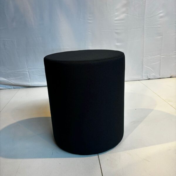 Pouf rond noir – Image 2