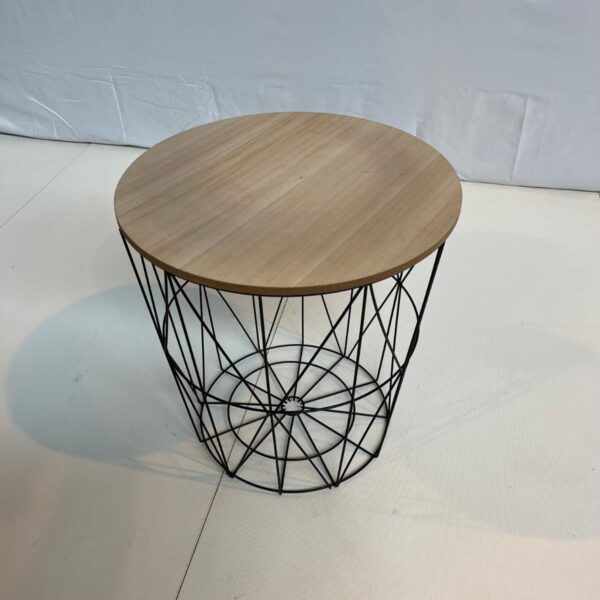 Table basse noire et bois – Image 2