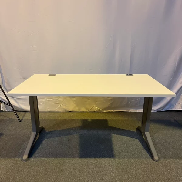 Bureau blanc STEELCASE 160 x 80 cm – Image 3