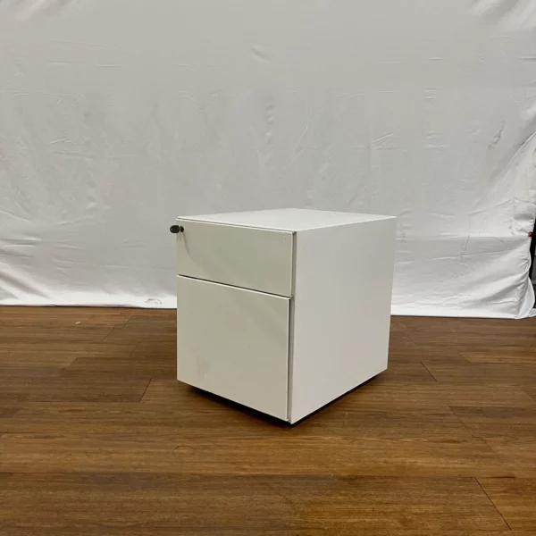 caisson blanc 2 tiroirs
